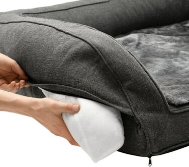 Ортопедичний собачий диван HUNTER Livingston антрацит, розмір L