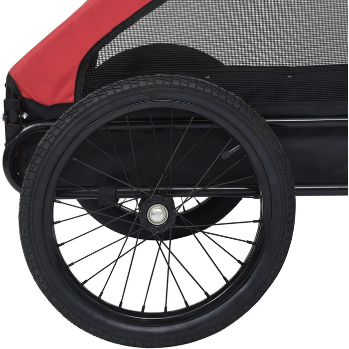 Фарм-причіп для велосипеда Tidyard: для собак, домашніх тварин, з функцією джогера, складаний, червоно-чорний