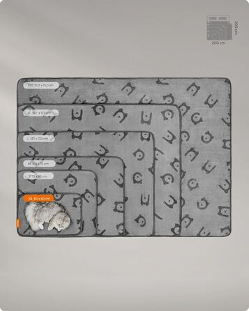 Накидка для собак Feandrea, 3 шт. в наборі, XL (152 x 127 см), фланель, сірий, захист для дивану, для собак середнього та великого розміру