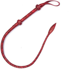 Шокова батогом HHAura з шкіри, однохвоста, довжиною 1 метр (3 фути), 8 плетінь, для кінного спорту