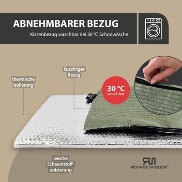 Кішка ліжко-лежанка для вікна | Самопідігріваюча підстилка для котів | Зроблено в ЄС | М'яке ліжко для котів з антиковзною підкладкою | Миється, матеріал - корд | Розмір 2 (90 x 29 см) | (сіль)