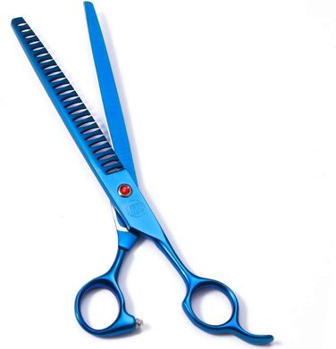Професійний набір ножиць для собак, 17.8/20.3 см, вигнуті ножиці Chunker, ножиці для вирівнювання, гребінець для грумінгу