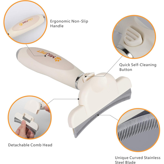 Щітка для вичісування собак та котів з вигнутим краєм, самоочисна, зменшує випадіння шерсті на 95%, професійний інструмент для грумінгу