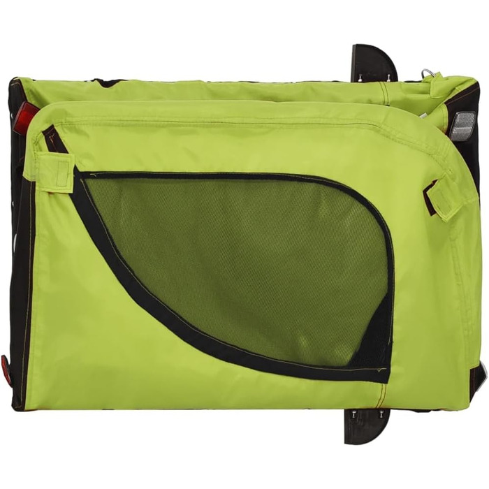 Причіп для велосипеда, переноска для собак, зелено-чорний, Oxford-тканина, сталь, 94018