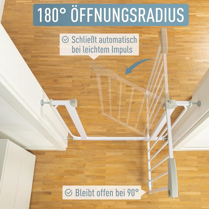 Захист від падіння з драбини для дітей IB Style Berrin, 58-185 см, білий, без свердління, для захисту від тварин