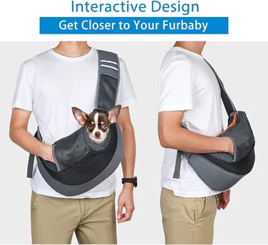 Сумка-переноска для собак і котів, дорожня, з відділенням, регульована, зручна, для маленьких тварин