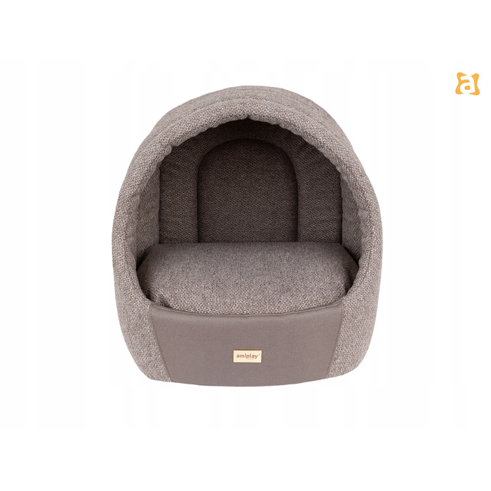 Лежанка для собак Amiplay Milano Buda овальна, бежева, розмір M