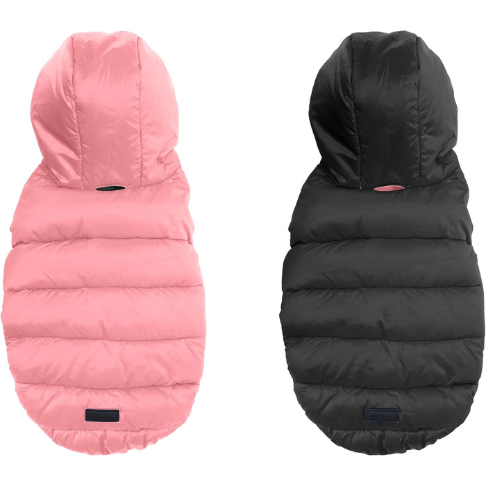 Ветровка для собак Pawtitas, вітронепроникна, водовідштовхувальна, чорно-блакитно-зелена, для великих порід, з кишенею, XX-Large (1 шт.)