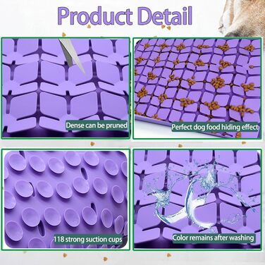 Килимок для собак Femont Leckmatte, 30 см, для повільного годування з 165 присосками, без BPA, для зниження тривоги, нудьги, грумінгу, дресирування (Зелений)