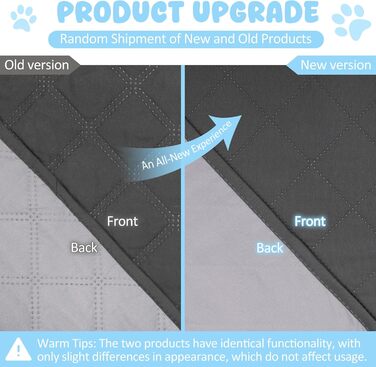 Водонепроникний килимок для собак на диван, ліжко та авто - котячий килимок, захист дивану/ліжка, двосторонній, стійкий до подряпин, можна прати, ідеально підходить для великих/маленьких собак, 203x152 см, сірий