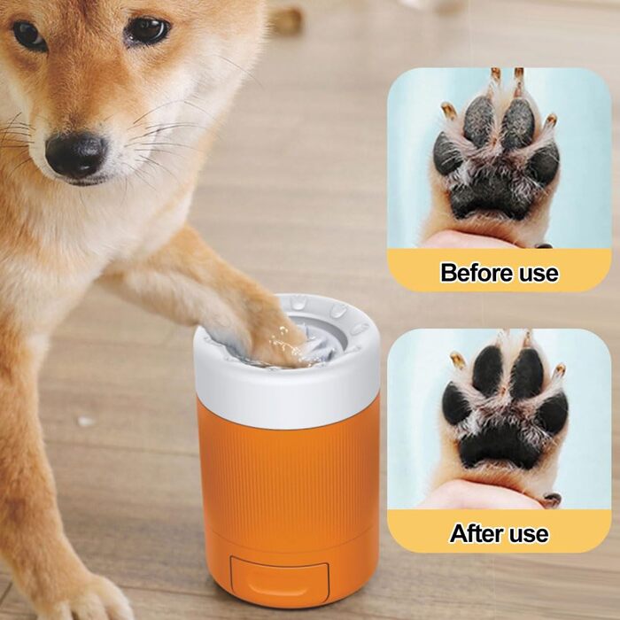 Автоматичний очищувач лап для собак - мийка лап з м'якими силіконовими щетинками