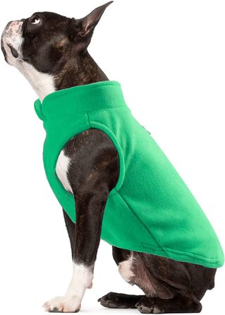 PETCUTE Теплий жилет для собак, зимовий одяг для собак, жилет для великих собак, тепла куртка для собак з отвором для повідка, ідеально підходить для зими, м'який флісовий жилет (XL, Зелений 1)