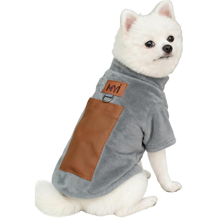 Теплий зимовий одяг для собак MYI, для маленьких, середніх та великих собак, сірий, розміри L (30 см), XL (35 см)