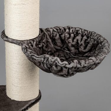 Дряпка для великих котів RHRQuality Royalty de Luxe 158 см, товсті 20 см сизалеві стовпи, колір тауп