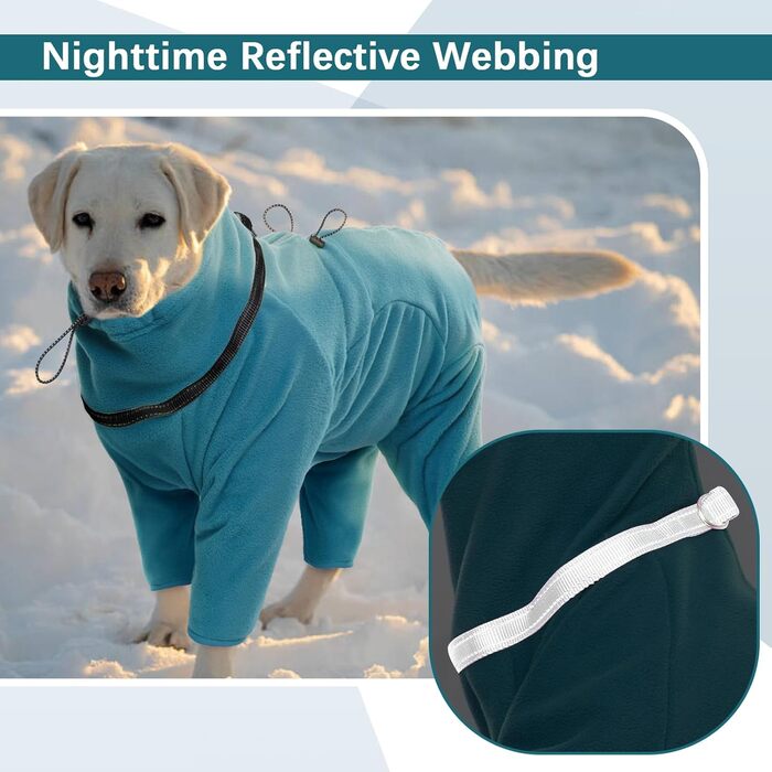 Теплий зимовий одяг для собак: пуховик, тепла куртка, піжама, комбінезон, одяг для собак S, M, L, великих, середніх, малих порід, зелений