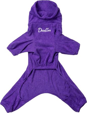 Рушник для собак Mikki Doodes, швидковисихаючий, з мікрофібри, для кучерявих порід, розмір M, фіолетовий