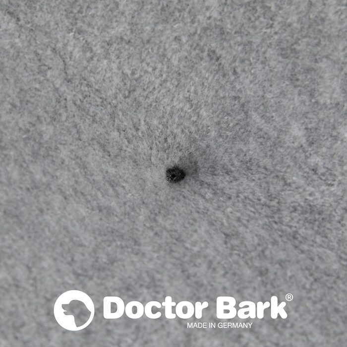 Ліжко для собак Doctor Bark кругле, ортопедичне, з м'якою подушкою та іграшкою, для малих порід, світло-сіре, 40x35 см, пране при 95°C, Німеччина