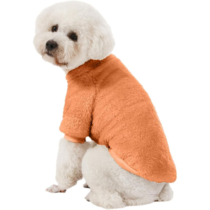Пуловери для собак Kyaringtso, 2 шт., для маленьких собак, теплий зимовий пуховик для цуценят, для дівчаток та хлопчиків, (XXS, Оранжевий, Коричневий, Жовтий)