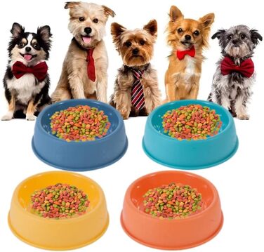 Набір мисок для котів (4 шт.) з пластику, для котів та дрібних тварин