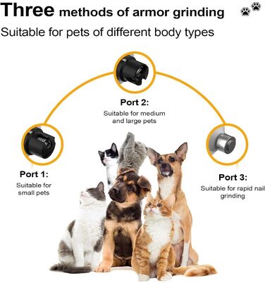 Електричний точило для собачих кігтів з LED-підсвічуванням, інструмент для догляду за кігтями собак, ергономічний для малих та великих тварин