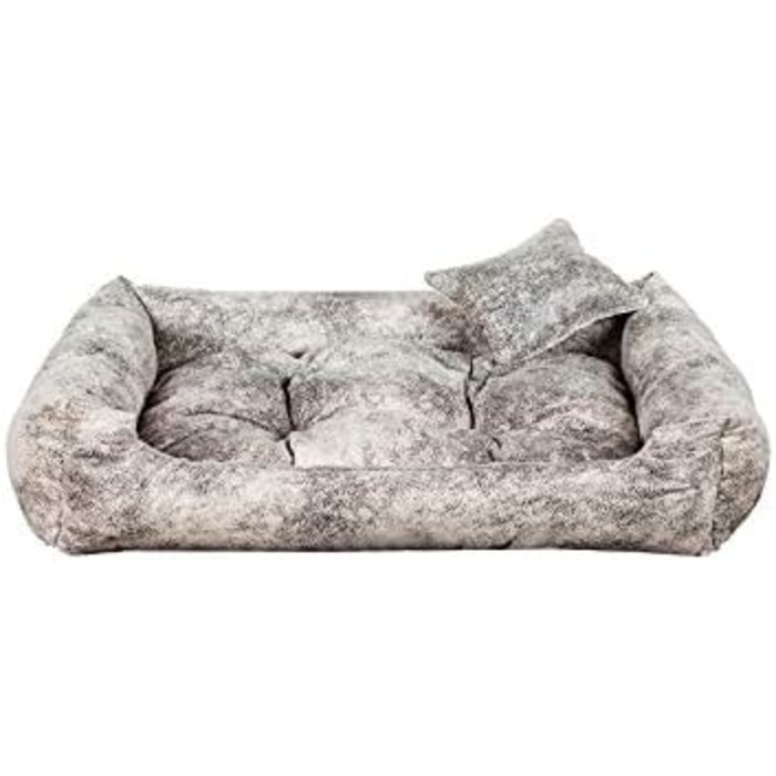 Крісло-ліжко для собак Gutekissen® з екошкіри, 3XL (130x110 см), мармуровий дизайн