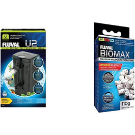 Внутрішній фільтр Fluval U2 для акваріумів 45-110 л + Biomax біокільця для корисних бактерій, сумісний з U2, U3, U4, 170 г
