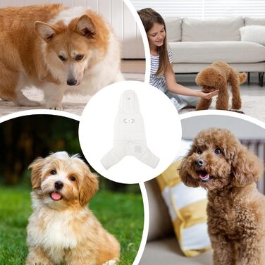 Зимова куртка для собак, тепла флісова куртка для маленьких собак, тепла зимова одіяння для тварин (білий, S)