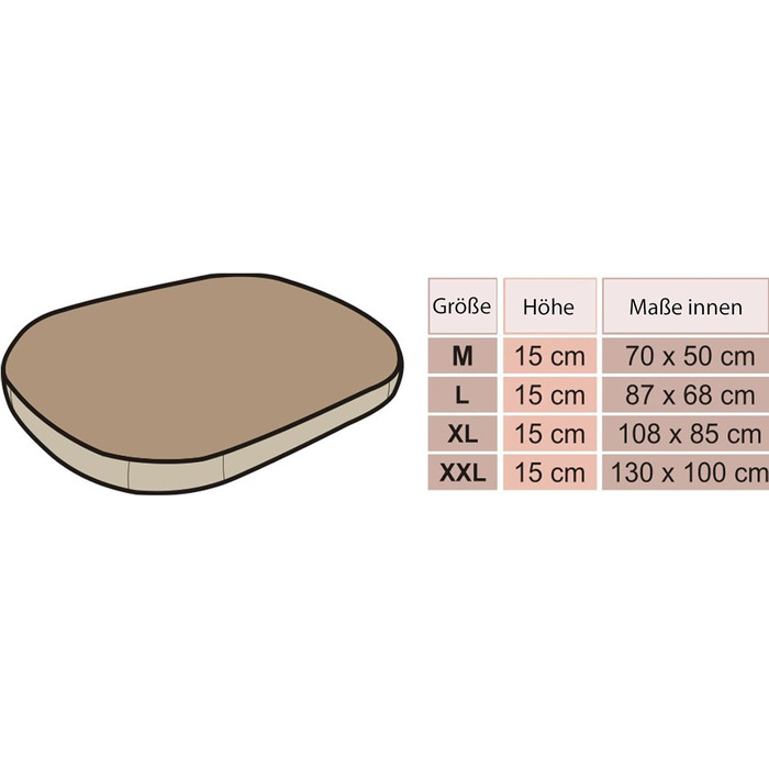 HobbyDog Овальний лежак для собак з підстилкою та іграшкою, лежанка-рушник, підстилка для собак, килимок для собак, спальне місце (XXL 130x100 см)