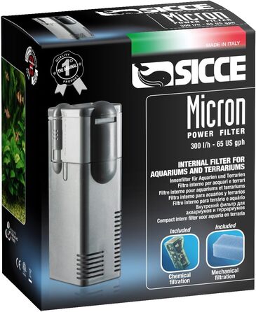 Внутрішній фільтр для акваріума Sicce Micron 300 л/год