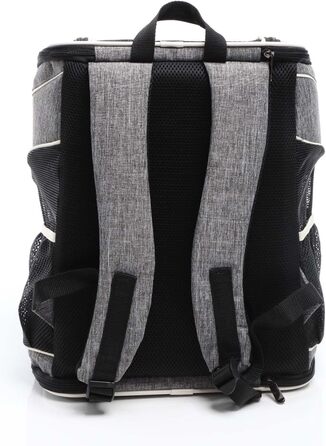 Рюкзак для собак та котів Fudajo: 32x27x40 см, до 6 кг, чорно-сірий, для подорожей