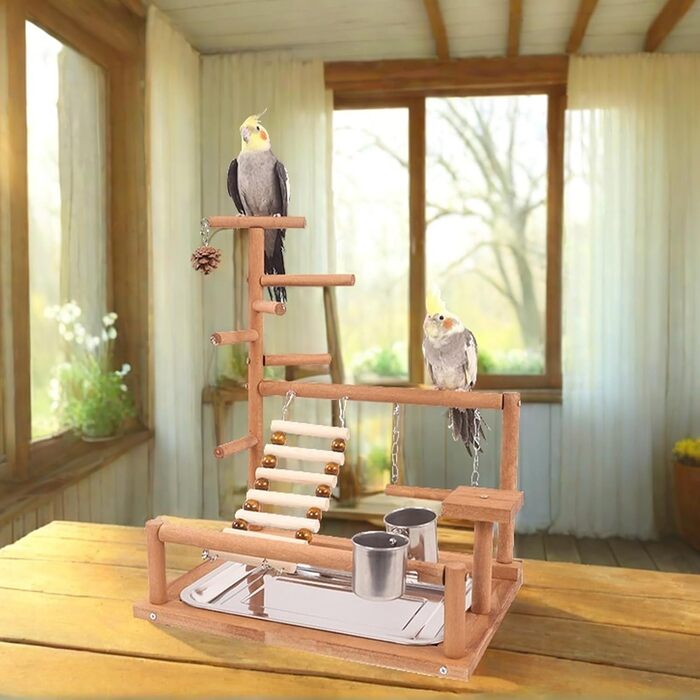 Стійка-ігровий майданчик для птахів Parrot Playstand - ідеально для папуг, хвилястих попугаїв, канарів та інших птахів