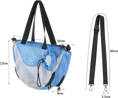 Транспортна сумка для кота/цуценя: переноска для тварин, сумка на плече, для собак та котів, сітка, складана, для подорожей, зелена/блакитна