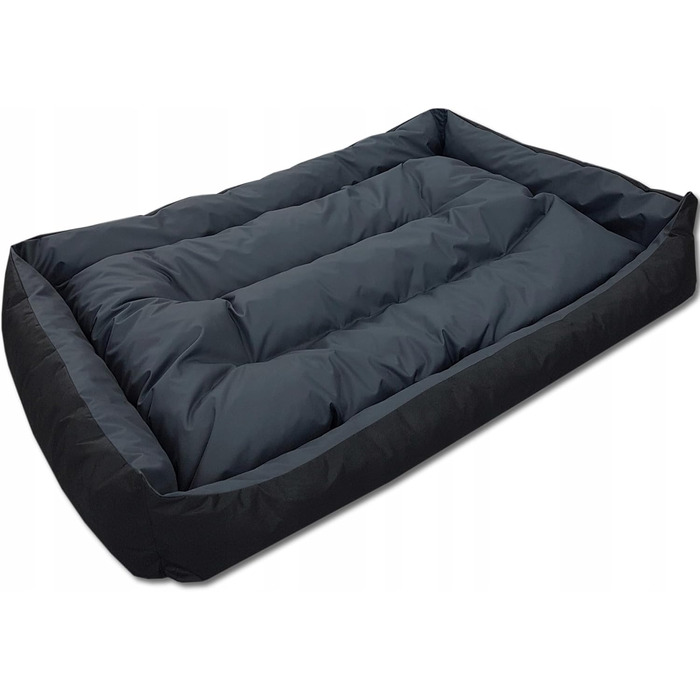 Ліжко для собак великих порід Odolplusz: зручне лежання, 150x105 см, чорний + графітовий сірий