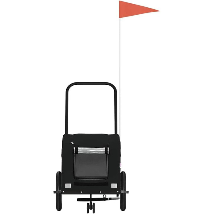 Причіп для велосипеда для собак, чорний, Oxford-Gewebe та залізо, LH57939