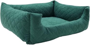 Ліжко для собак та котів Odolplusz, зелений, розмір M (70 x 60 см) | М'яке ліжко-корзина з бортиками