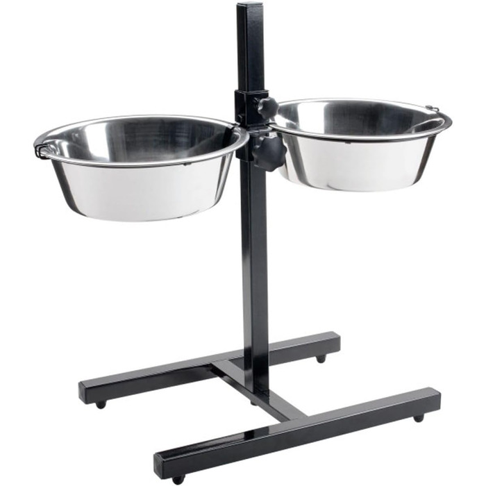 Миска для собак HUNTER BASIC з нержавіючої сталі, регульована по висоті, 2 шт. по 1,8 л