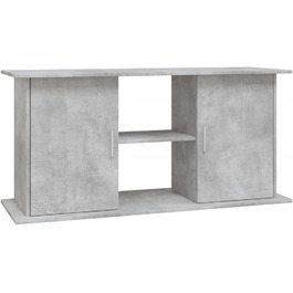 Gecheer Акваріумна тумба з полицями, 121x41x58 см, деревостружкова плита, колір бетонний, підставка під акваріум