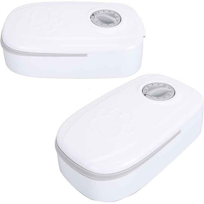 Автоматичний диспенсер для котячого корму з охолоджуваним відсіком, годівниця для малих собак, сухий та вологий корм, автоматична таймерна годівниця GRAY