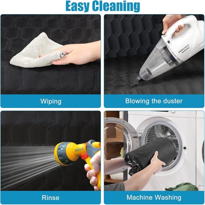 Захист для багажника автомобіля OneAmg для собак: килимок, нековзкий, водонепроникний, стійкий до подряпин, з мискою та сумкою для зберігання, 182x101см, чорний