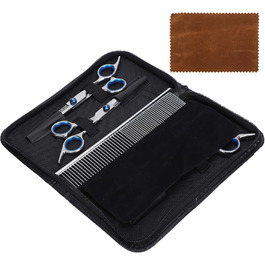 Набір для грумінгу собак: професійні ножиці, ножиці для розрідження шерсті, гребінець, ножиці для собак, котів та інших тварин