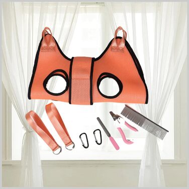 Набір для догляду за домашніми тваринами: гамак, інструменти для стрижки нігтів, догляд за вухами та очима, 8 шт., 45*65 см