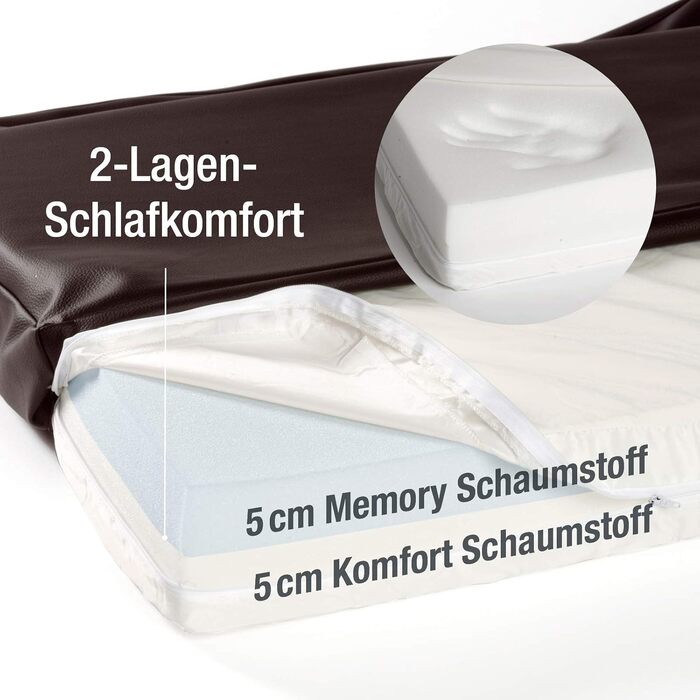 JAMAXX® Преміум подушка для собак, лежанка для собак, канва, ортопедична, memory foam, середні породи, вінтажна канва, матрац PDB1017 M, 90x70/65 см, коричневий