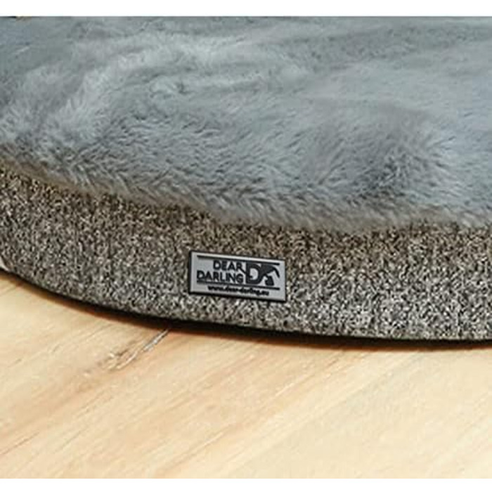 Ортопедичний лежак для котів та собак Dear Darling з memory foam, антрацит, великий
