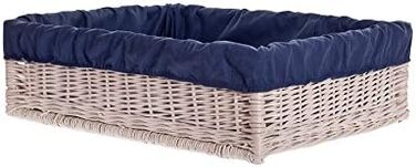 Корзина для собак та котів з ротангу, ліжко для тварин, 60x50x18 см (Бежевий)