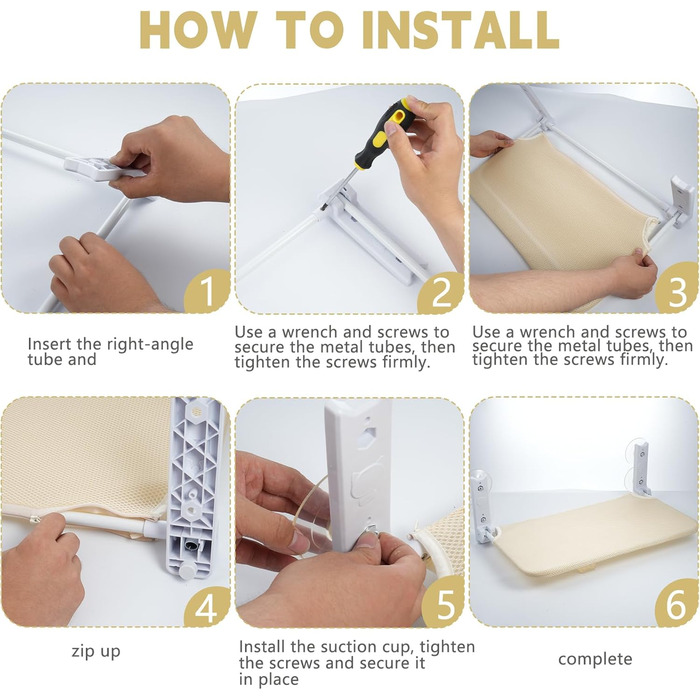 Кішка ліжко-гамак на вікно, 52x30 см, знімний килимок, до 25 кг