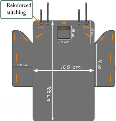 Захист для багажника Volkswagen Passat Variant (B8, Facelift 2019) 2019-2023, килимок для собаки, водовідштовхуючий, антиковзкий, захист для автомобіля