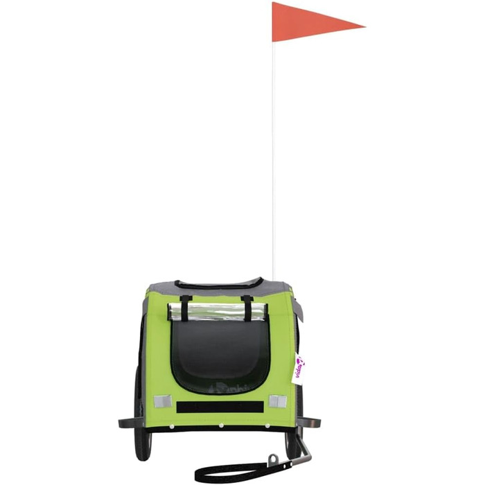 Ферштрайт (Festnight) Причіп для велосипеда, переноска для собак, 30 кг, 124 x 53 x 53 см, зелений