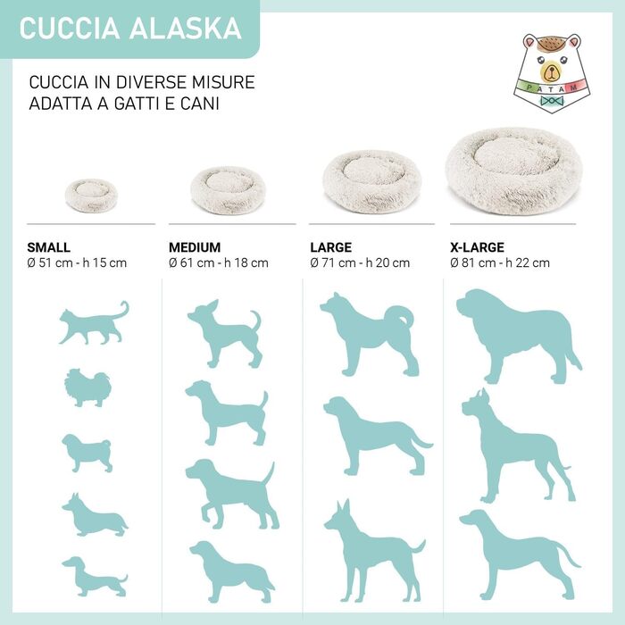 Крісло-ліжко для собак та котів Alaska: зручне, знімний чохол, неслизьке, машинне прання, велике (⌀ 81 см)