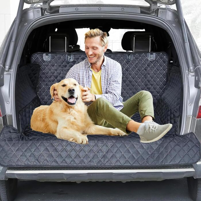 Водонепроникний килимок у багажник для собак, антиковзаючий, з боковим захистом, стійкий до подряпин, миючий, для SUV та позашляховиків