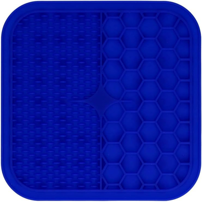 Нюхальна килимок для собак Duo Eckmatte 30x30 см - Силікон, блакитний - Anti-Schnüffematte, миска-головоломка